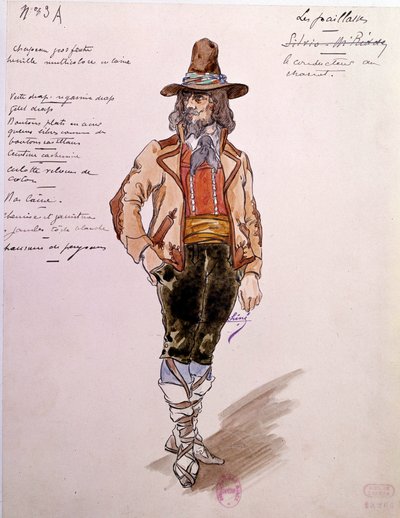 Kostuum van de koetsier voor de opera 