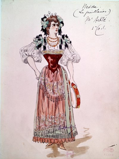 Nedda of Colombine kostuum voor de opera 
