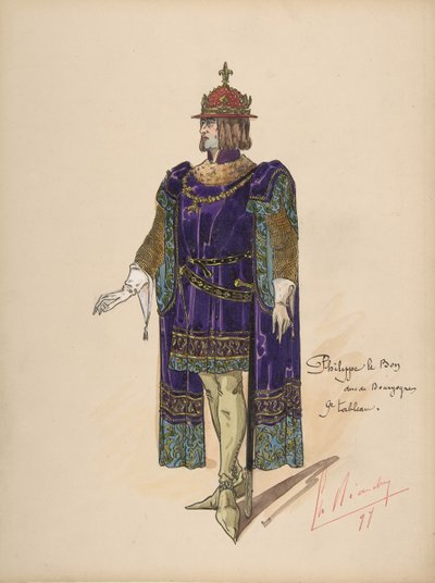 Filips de Goede, hertog van Bourgondië, kostuumontwerp voor Jeanne d
