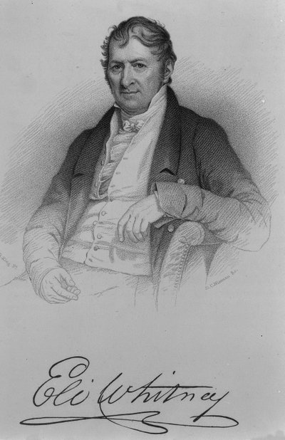 Eli Whitney, gegraveerd door D.C Hinman, 1846 door Charles Bird King