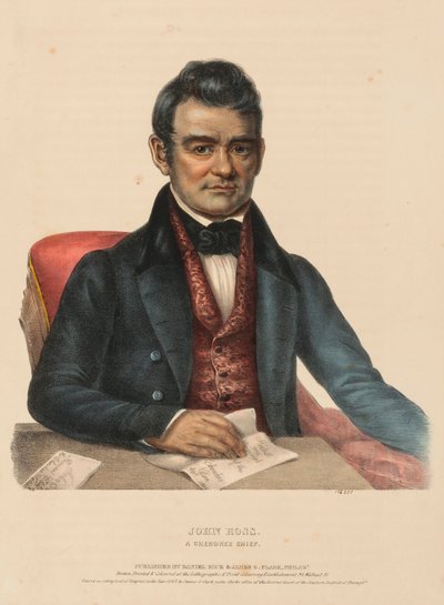JOHN ROSS. A CHEROKEE CHIEF, uit History of the Indian Tribes of North America. door Charles Bird King
