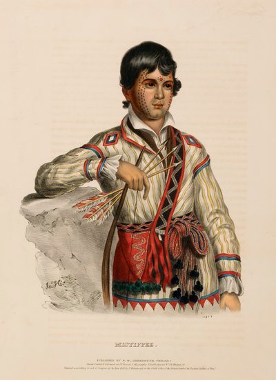 MISTIPPEE, uit de geschiedenis van de indianenstammen van Noord-Amerika door Charles Bird King