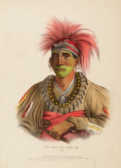 NO-WAY-KE-SUG-GA. OTOE., uit Geschiedenis van de Indianenstammen van Noord-Amerika door Charles Bird King