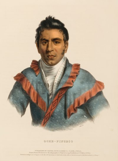 OCHE-FINCECO, uit Geschiedenis van de Indianenstammen van Noord-Amerika door Charles Bird King