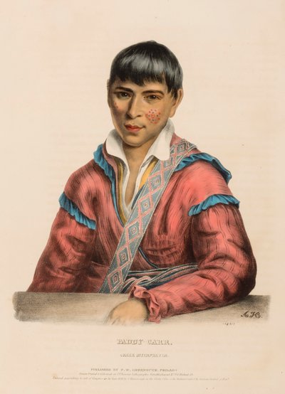 PADDY-CARR. CREEK INTERPRETER, uit Geschiedenis van de Indianenstammen van Noord-Amerika door Charles Bird King