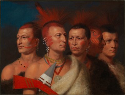 Jonge Omahaw, Oorlogsadelaar, Kleine Missouri, en Pawnees, 1821 door Charles Bird King