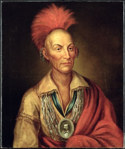 Portret van Black Hawk (1767-1838) door Homer Henderson door Charles Bird after King