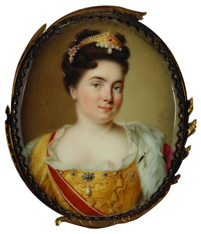 Portret van keizerin Catharina I. 1684-1727, 1717 door Charles Boit
