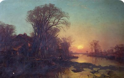 Een winterzonsondergang door Charles Branwhite