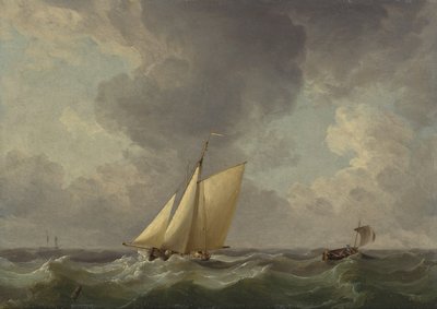 Een snijder in een sterke bries door Charles Brooking