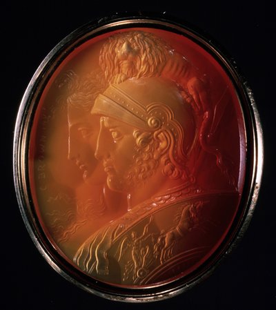 Camee met Mars en Bellona, ca. 1784 door Charles Brown