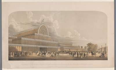 Gezicht op het Crystal Palace door Charles Burton