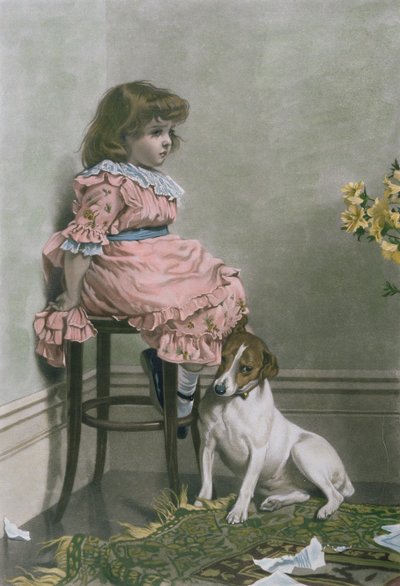 In ongenade, mezzotint door F. Stacpoole, met handkleuring, uitgegeven door Thomas McLean, 1887 door Charles Burton
