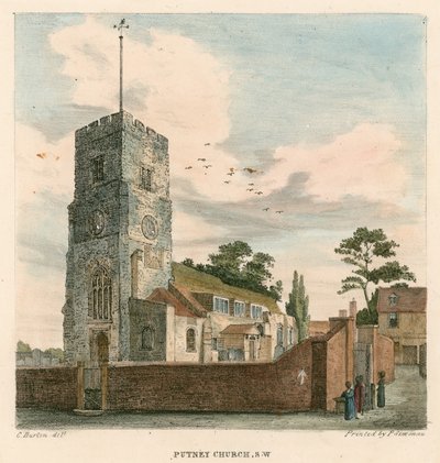 Putney Church, Londen door Charles Burton