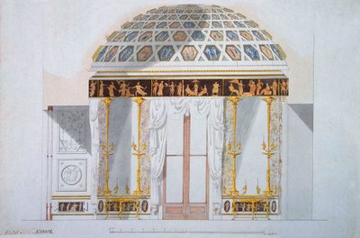 Ontwerp voor de Jaspiskast in het Agaatpaviljoen in Tsarskoye Selo, 1780s door Charles Cameron