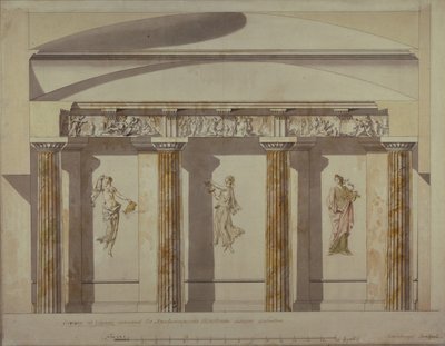 Ontwerp voor de Grote Kast in het Pavlovsk Paleis door Charles Cameron