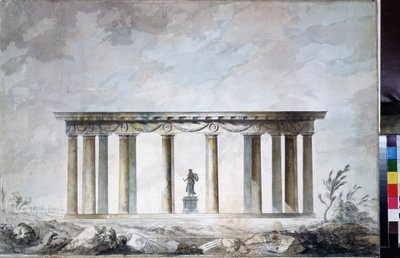 Schets van het parkpaviljoen in Tsarskoye Selo door Charles Cameron