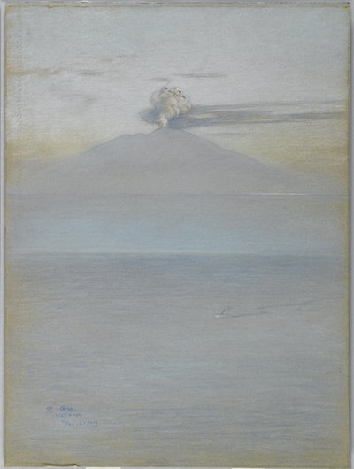 Uitzicht op Vesuvius: Effect 11.25 uur, 21 december 1913 door Charles Caryl Coleman