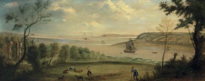 Een reiziger rustend in de tuinen van Broke Hall, Suffolk door Charles Catton