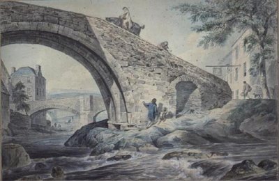 Uitzicht op de Bruggen bij Hawick door Charles Catton