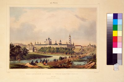 Uitzicht op het Sarov-klooster door Charles Claude Bachelier