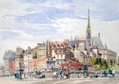 Saint Chapelle en Paleis van Justitie, ca. 1822-1878 door Charles Claude Pyne