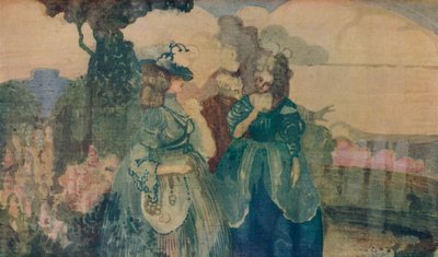 In het Blauwe Land of Sentimenteel Gesprek door Charles Edward Conder