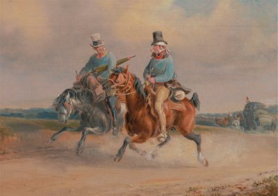 Een scène op de weg in Frankrijk door Charles Cooper Henderson