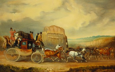De Exeter naar Londen Royal Mail passeert William Downe