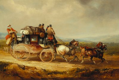 De Koninklijke Postkoets van Londen naar Worcester door Charles Cooper Henderson