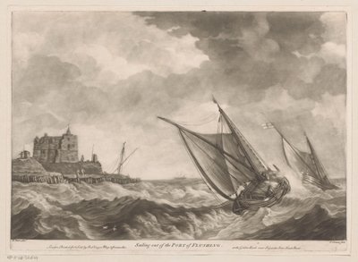 Zeilboten vertrekken uit de haven van Vlissingen door Charles Corbutt