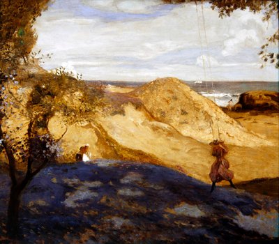 De schommel, Swanage, Dorset door Charles Corder