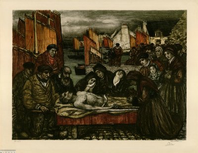 Pijn in het land van de zee of De slachtoffers van de zee (proef c) door Charles Cottet