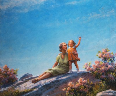 Een Gelukkig Moment door Charles Courtney Curran
