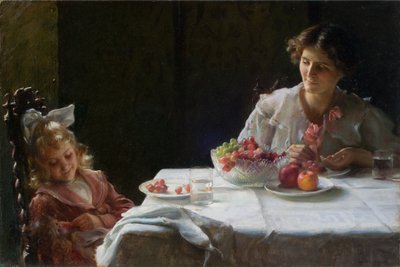 Ontbijt voor drie door Charles Courtney Curran
