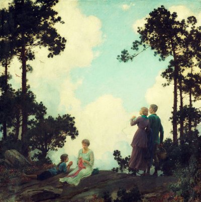 Onder de Pijnbomen door Charles Courtney Curran