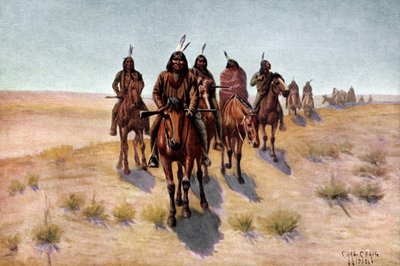 Inheemse Amerikaanse Apache-mannen door Charles Craig