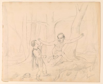 Scène uit Scott door Charles Cromwell Ingham