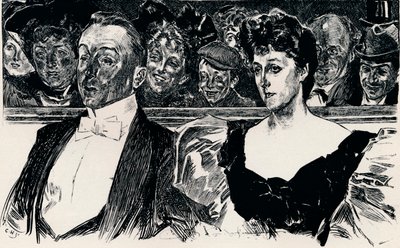In het theater door Charles Dana Gibson