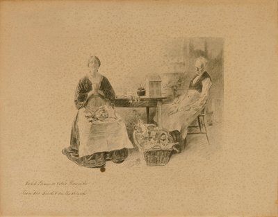 Caleb Plummer en zijn dochter, uit "De krekel op de haard". door Charles Dana Gibson