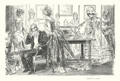 Kerstavond Bezoekers door Charles Dana Gibson