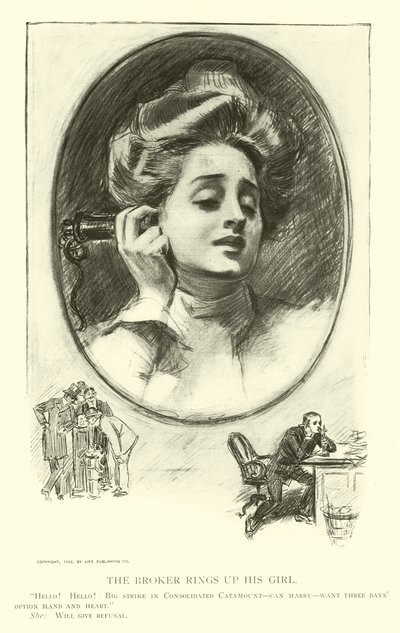 Illustratie voor De Sociale Ladder door Charles Dana Gibson