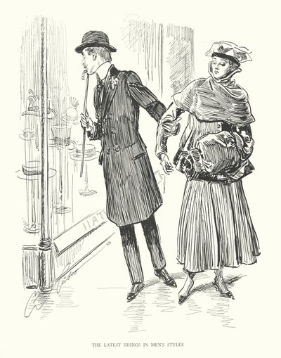 De Nieuwste Dingen in Mannenstijlen door Charles Dana Gibson