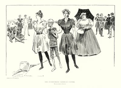 De Overwerkte Amerikaanse Vader door Charles Dana Gibson