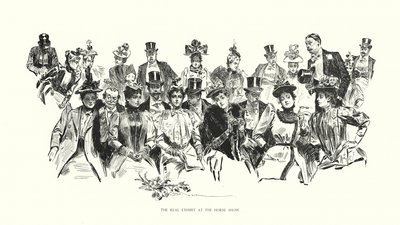 Het echte tentoonstellingsstuk op de paardenshow door Charles Dana Gibson