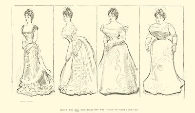 Het meisje dat een smalle taille wilde door Charles Dana Gibson