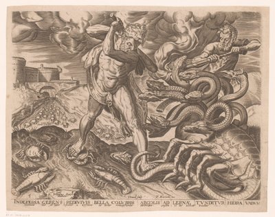 Hercules verslaat de hydra van Lerna door Charles David