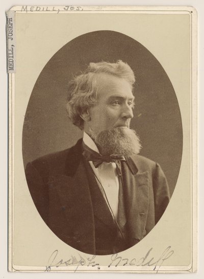 Portret van Joseph Medill, ca. 1876 door Charles Delevan Mosher