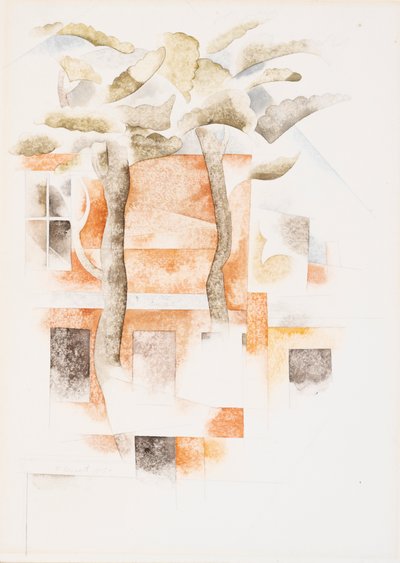 Bermuda: Huizen Gezien Door Bomen door Charles Demuth
