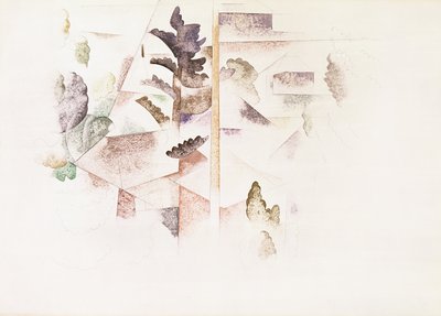 Bermuda, Bomen en Architectuur, c.1917 door Charles Demuth